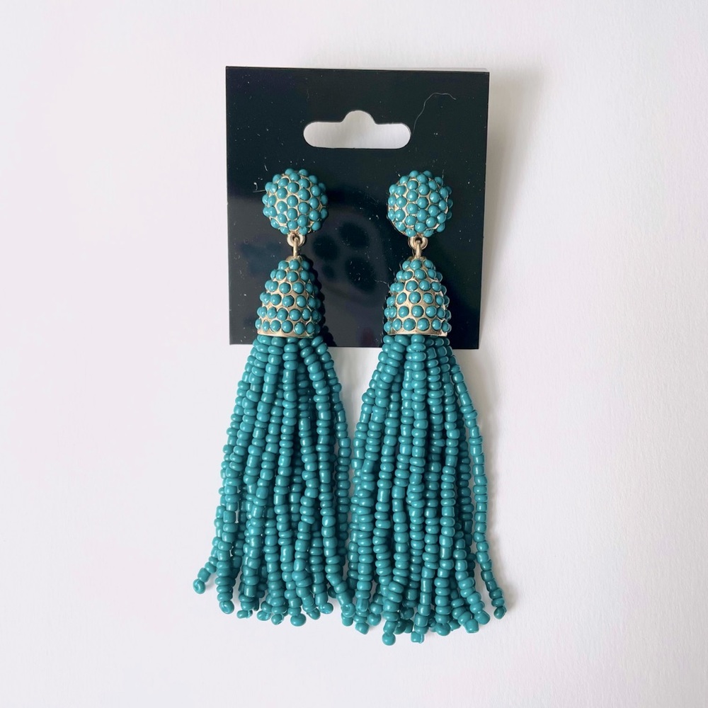 Emerald Tassel Earrings